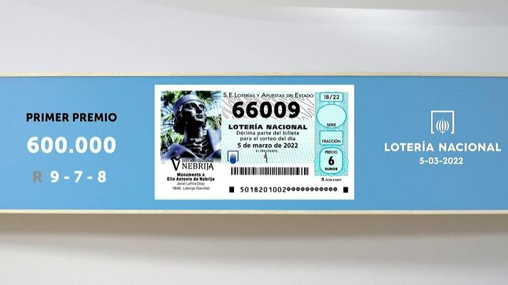 SELAE - Sorteo de la Lotería Nacional del 05/03/2022