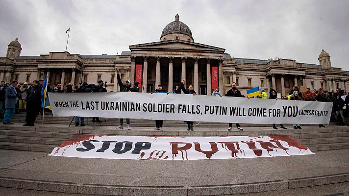 Telediario Fin de Semana - Manifestaciones por toda Europa contra la invasión rusa de Ucrania