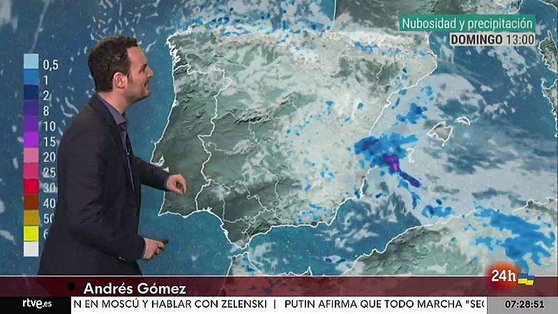 La semana acaba con ambiente frío y lluvias, más intensas en el Levante - El tiempo | Ver