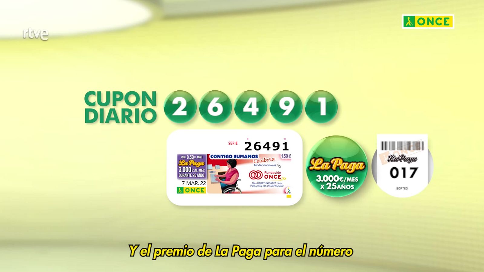 Sorteo ONCE - 07/03/22 - ver ahora