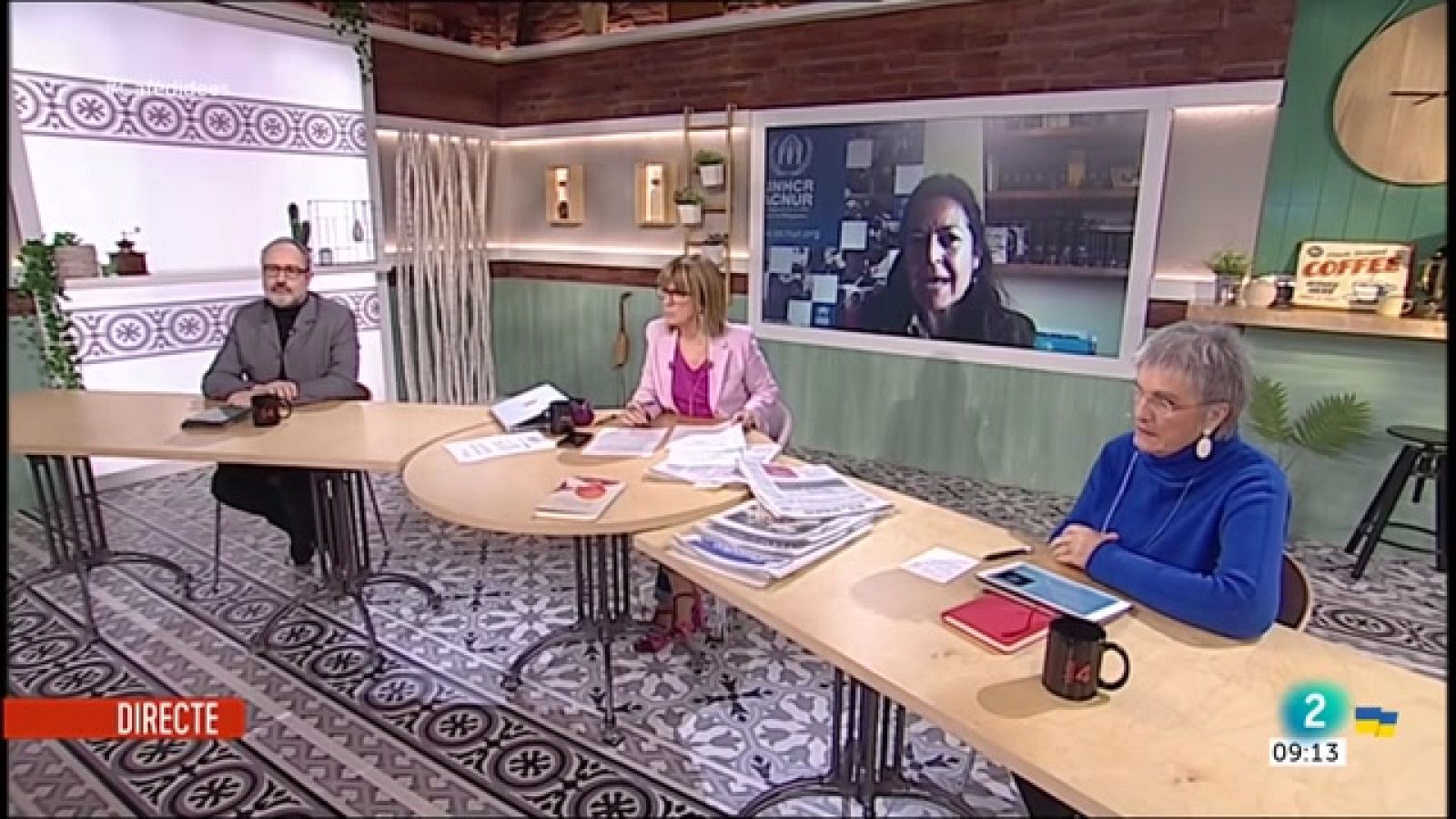 Sandra Balsells, ACNUR i Alba Alfageme