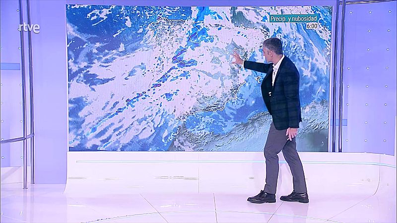 Al final del día, con la llegada de un nuevo frente atlántico, se darán precipitaciones en el oeste de Galicia, con posibilidad de alguna tormenta ocasional - ver ahora