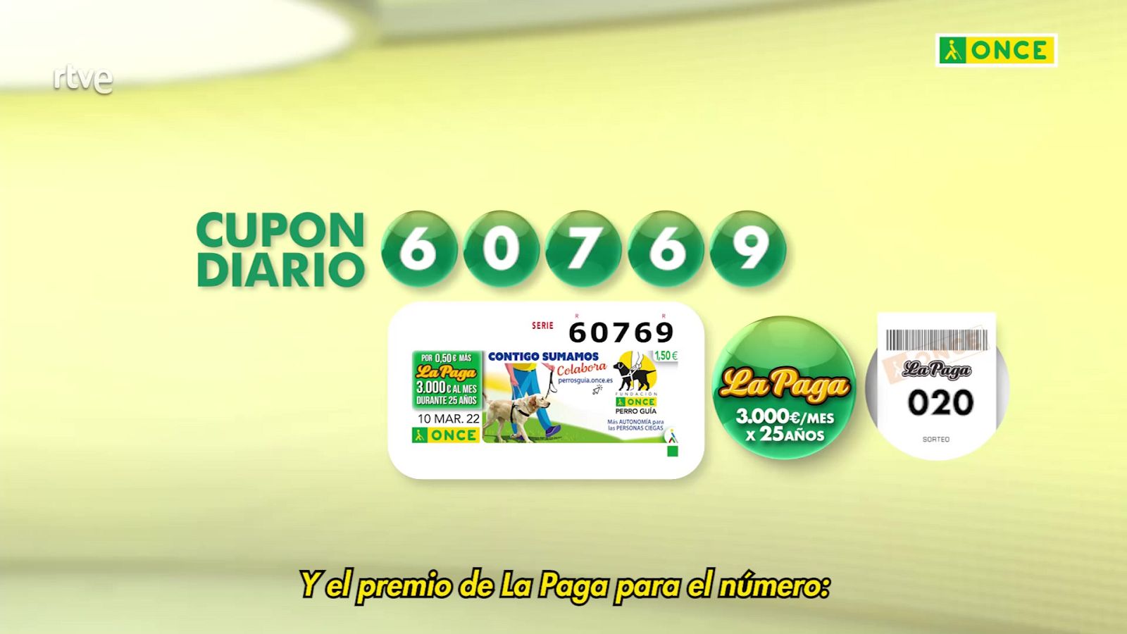 Sorteo ONCE - 10/03/22 - ver ahora