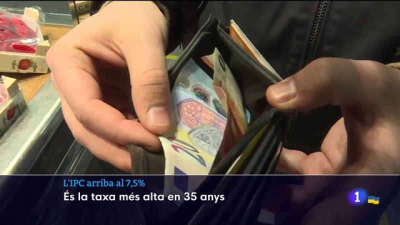 L'IPC arriba al 7,5% - 11/03/2022 - Veure ara
