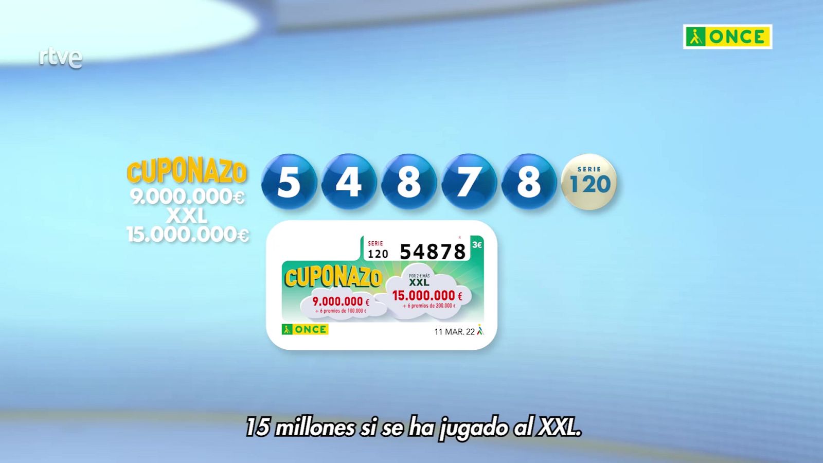 Sorteo ONCE - 11/03/22 - ver ahora