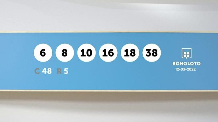 SELAE - Sorteo de la Lotería Bonoloto del 12/03/2022