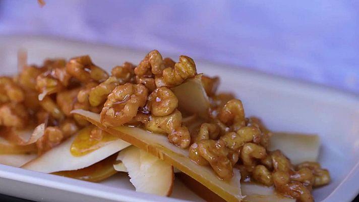 España Directo - Queso ahumado con nueces y naranja al estilo Gipsy Chef