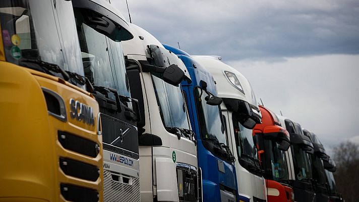 Telediario 1 - Segunda jornada de huelga de transportes