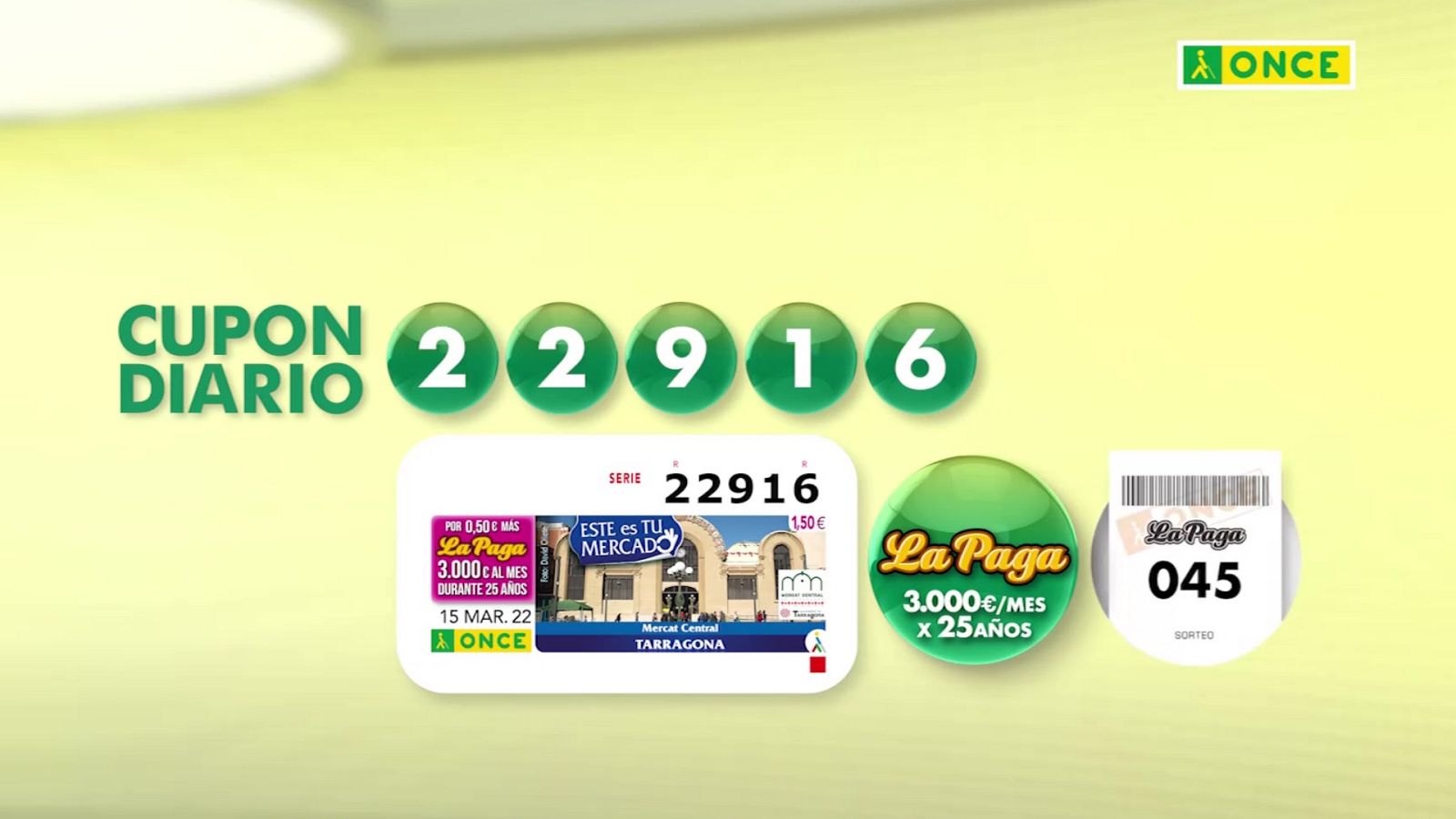 Sorteo ONCE - 15/03/22 - ver ahora