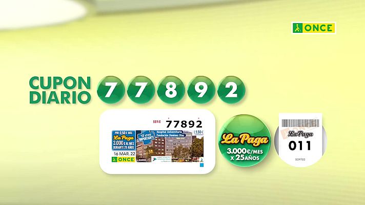 Sorteos ONCE - Sorteo ONCE - 16/03/22
