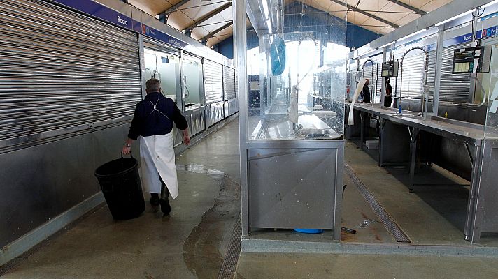 Telediario 1 - La huelga de transportistas afecta al reparto de materias primas