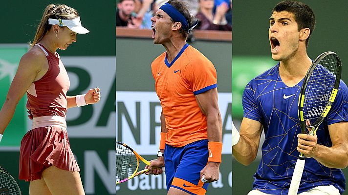 Telediario 1 - Badosa, Nadal y Alcaraz, tres españoles en semifinales de Indian Wells