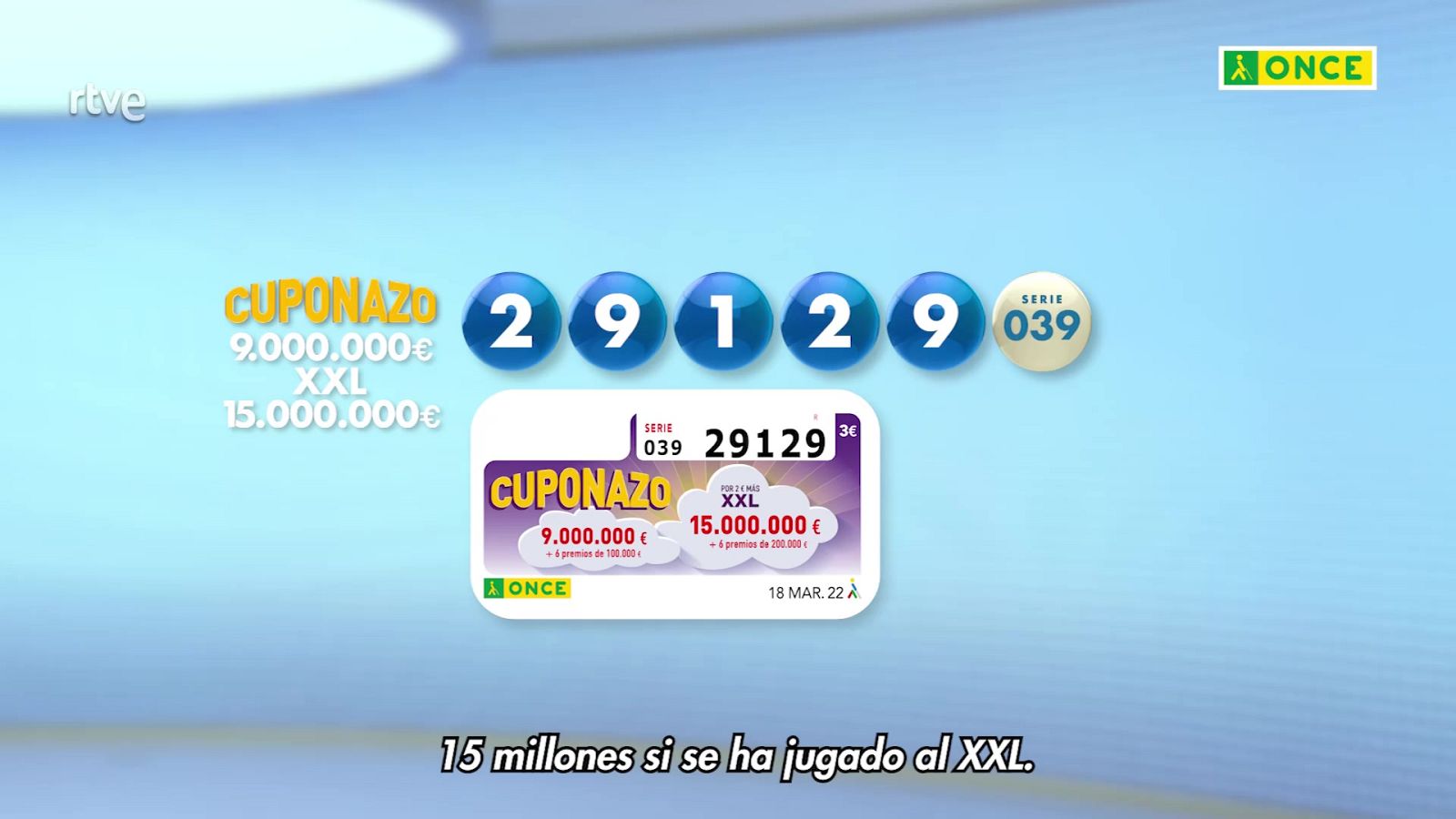 Sorteo ONCE - 18/03/22 - ver ahora