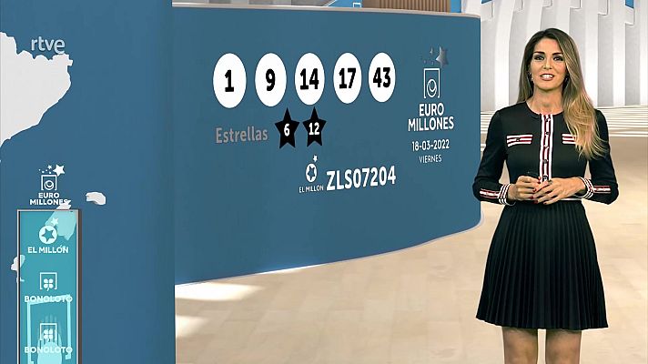 Loterías - Sorteo de la Bonoloto y Euromillones del 18/03/2022