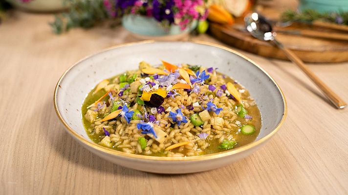 Menudos Torres - Receta de risotto con salsa pesto