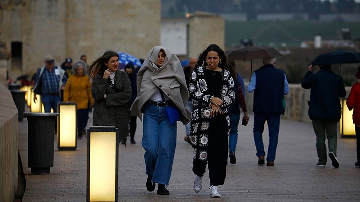 El tiempo - Cielo nuboso o cubierto con precipitaciones casi generalizadas