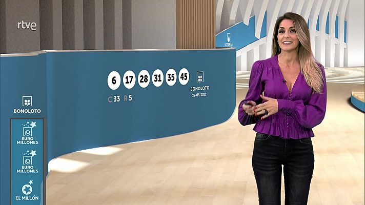 Loterías - Sorteo de la Bonoloto y Euromillones del 22/03/2022