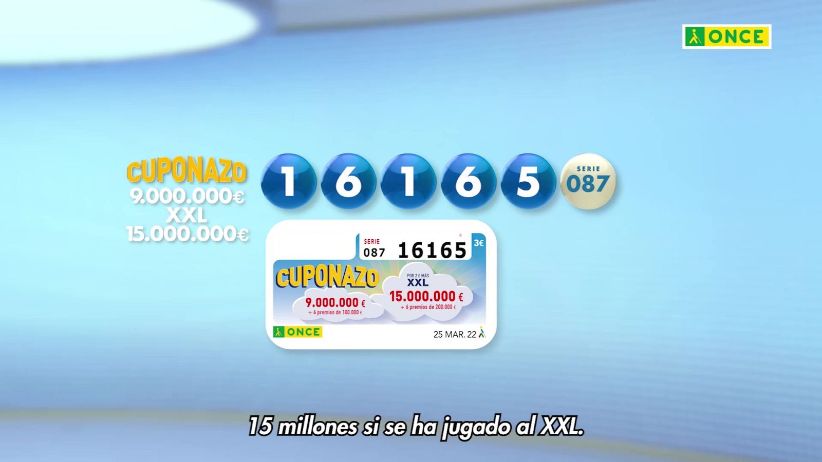 Sorteo ONCE - 25/03/22 - ver ahora