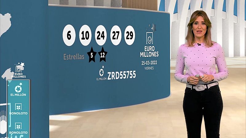 Sorteo de la Bonoloto y Euromillones del 25/03/2022