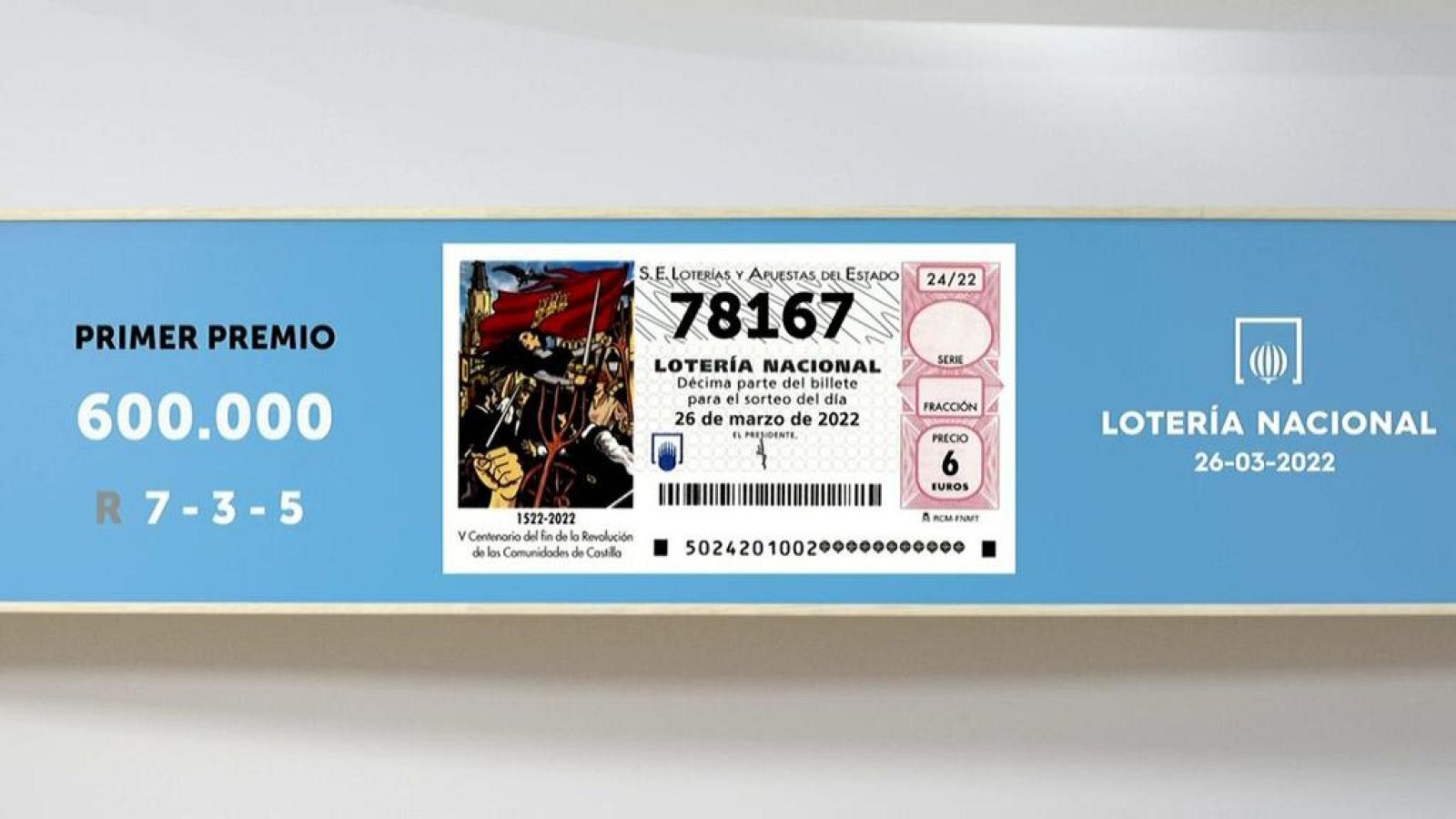 Sorteo de la Lotería Nacional del 26/03/2022 - Ver ahora