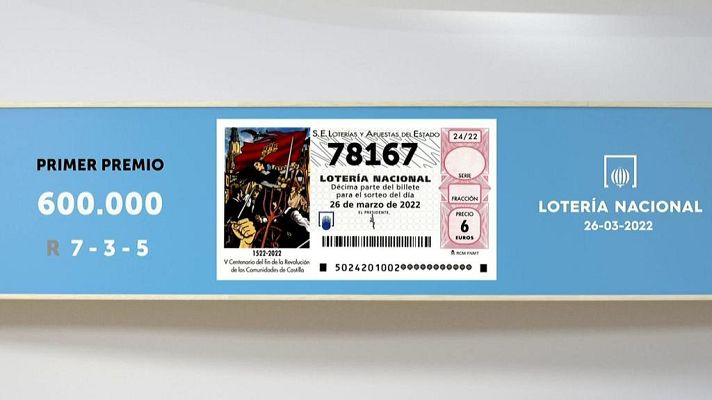 SELAE - Sorteo de la Lotería Nacional del 26/03/2022