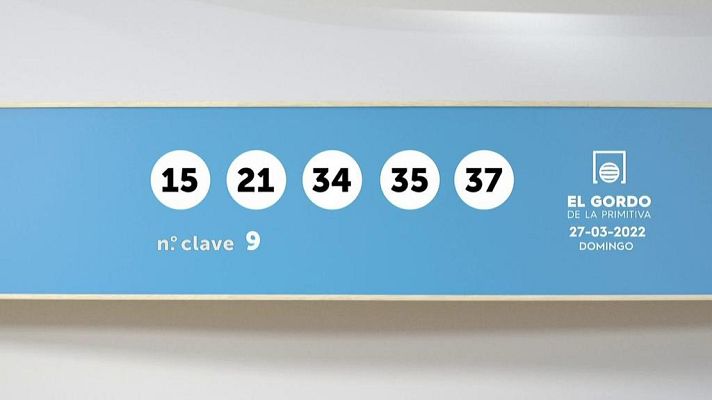 SELAE - Sorteo de la Lotería Gordo de la Primitiva del 27/03/2022