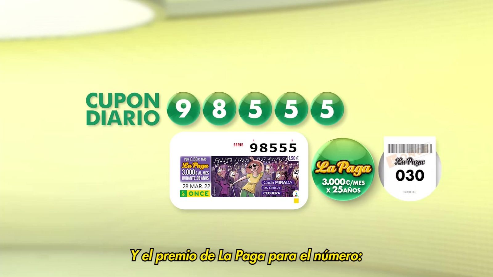 Sorteo ONCE - 28/03/22 - ver ahora