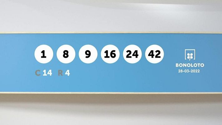 SELAE - Sorteo de la Lotería Bonoloto del 28/03/2022