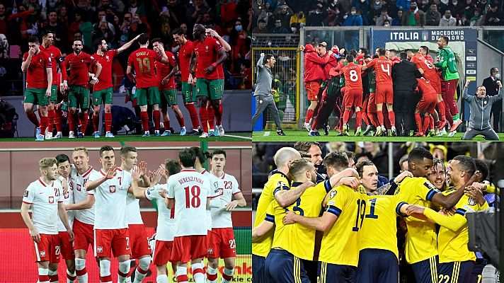 Telediario Matinal - Portugal se la juega ante Macedonia del Norte; Polonia y Suecia también buscan el pase