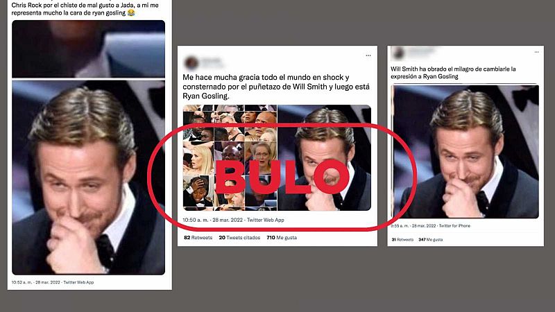 VerificaRTVE: esta reacción de Ryan Gosling es anterior al bofetón de Will Smith en los Oscar - Ver ahora