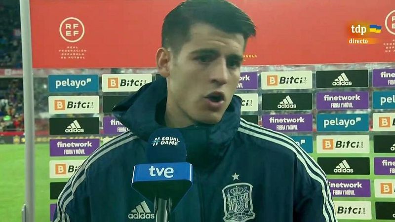 Álvaro Morata: "Ver a la afición tan volcada nos invita a seguir trabajando"