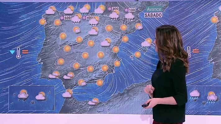 El tiempo - Intervalos de oeste fuerte en el litoral cantábrico, Estrecho y Alborán, y de noroeste en Ampurdán y bajo Ebro