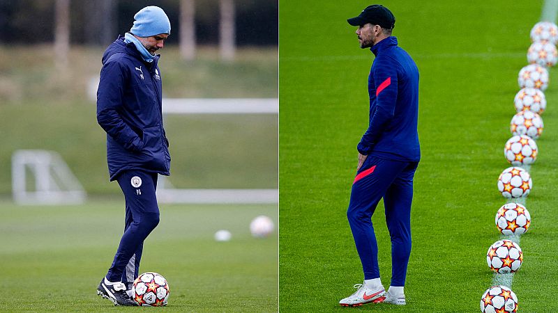 Guardiola y Simeone analizan las amenazas del rival y se elogian antes del duelo de Champions -- Ver ahora