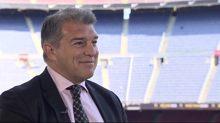 Fútbol - Entrevista Joan Laporta, presidente FC Barcelona