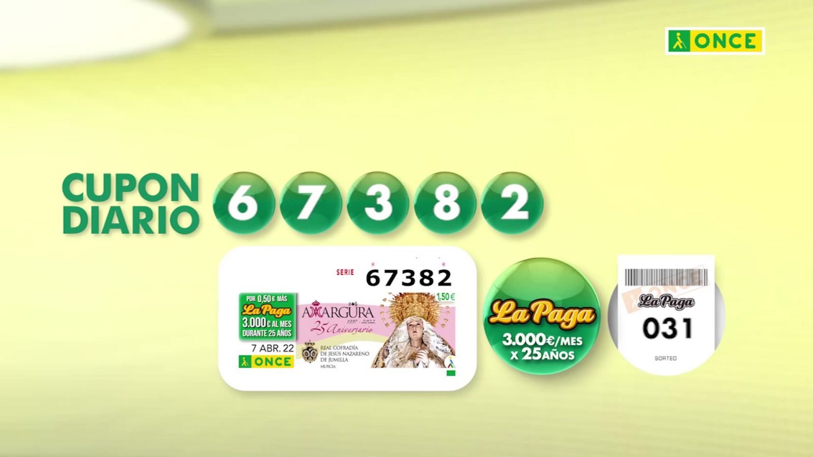 Sorteo ONCE - 07/04/22 - ver ahora