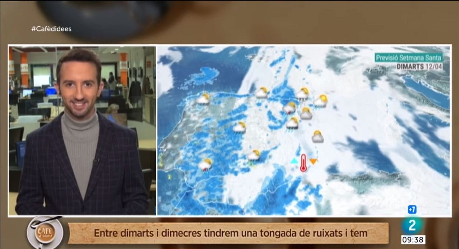 El Temps (08/04/2022) -A principis de setmana augmentaran els núvols, tindrem alguns ruixats entre dimarts i dimecres, i sol i més caloreta a partir de Dijous Sant
