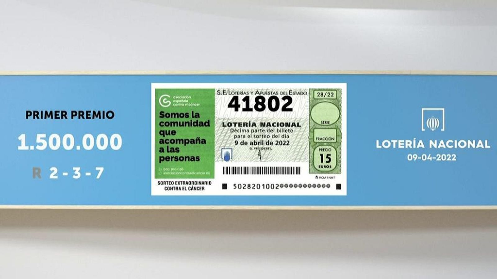 Sorteo de la Lotería Nacional del 09/04/2022 - Ver ahora