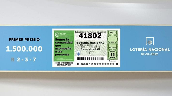 SELAE - Sorteo de la Lotería Nacional del 09/04/2022