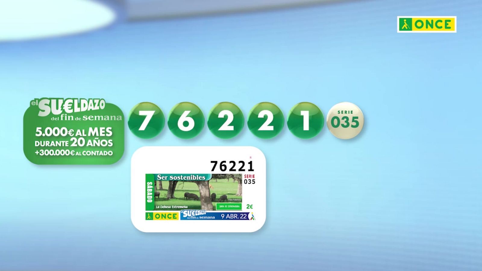 Sorteo ONCE - 09/04/22 - ver ahora