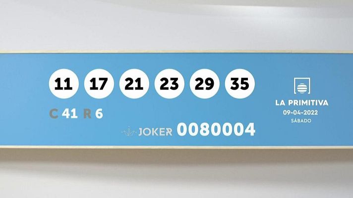 SELAE - Sorteo de la Lotería Primitiva y Joker del 09/04/2022