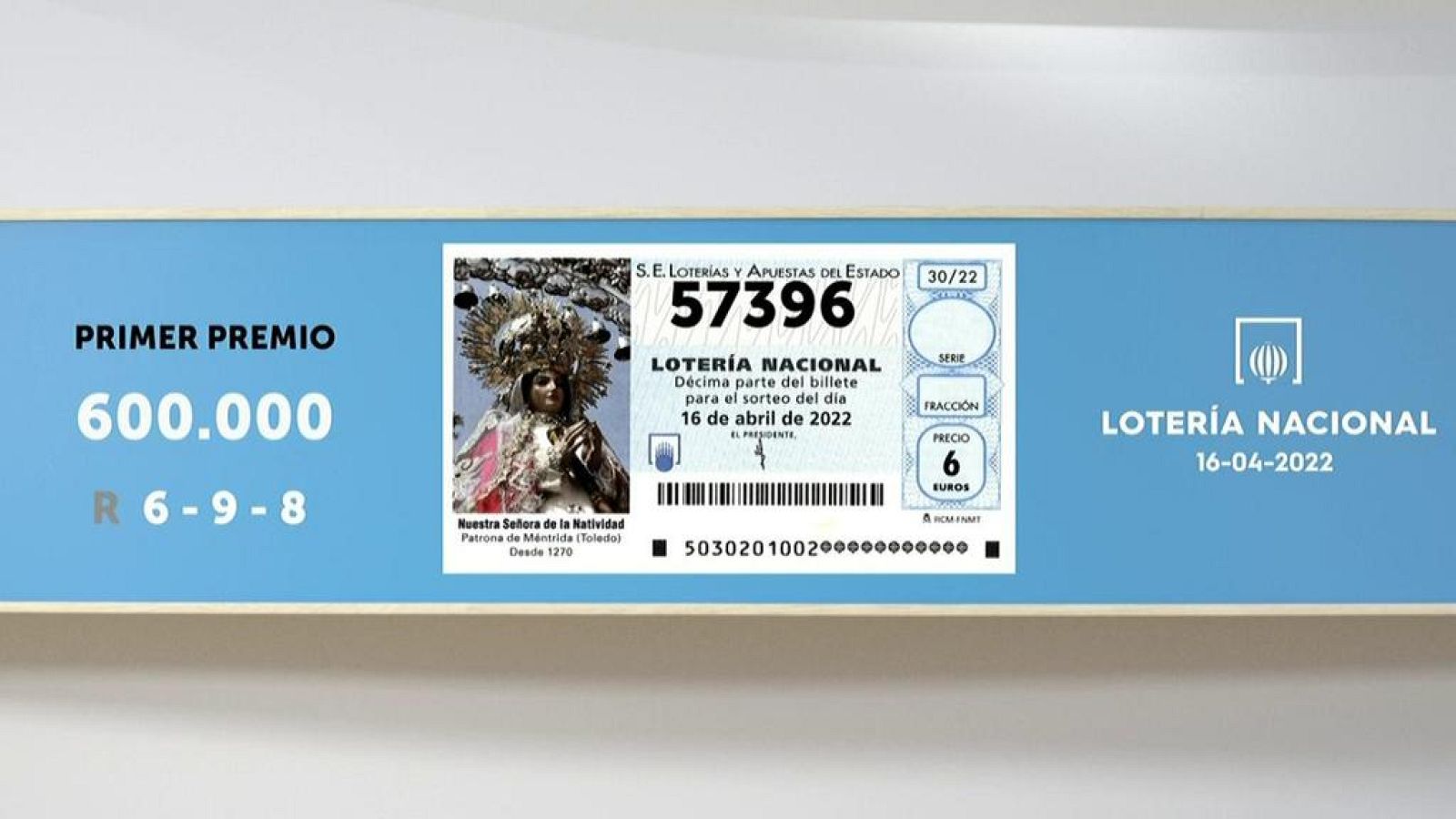 Sorteo de la Lotería Nacional del 16/04/2022 - Ver ahora