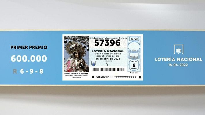 SELAE - Sorteo de la Lotería Nacional del 16/04/2022