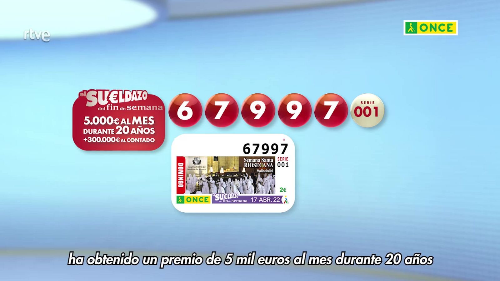 Sorteo ONCE - 17/04/22 - ver ahora