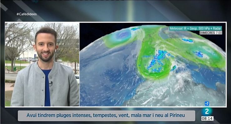 El temps - Fortes pluges, tempestes, vent, mala mar i neu al Pirineu