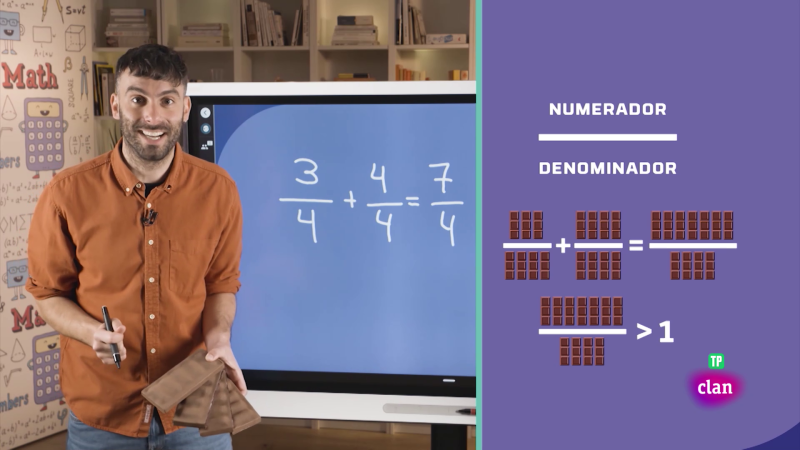 MATEM�TICAS - Fracciones de chocolate - Aprendemos en Clan | Ver