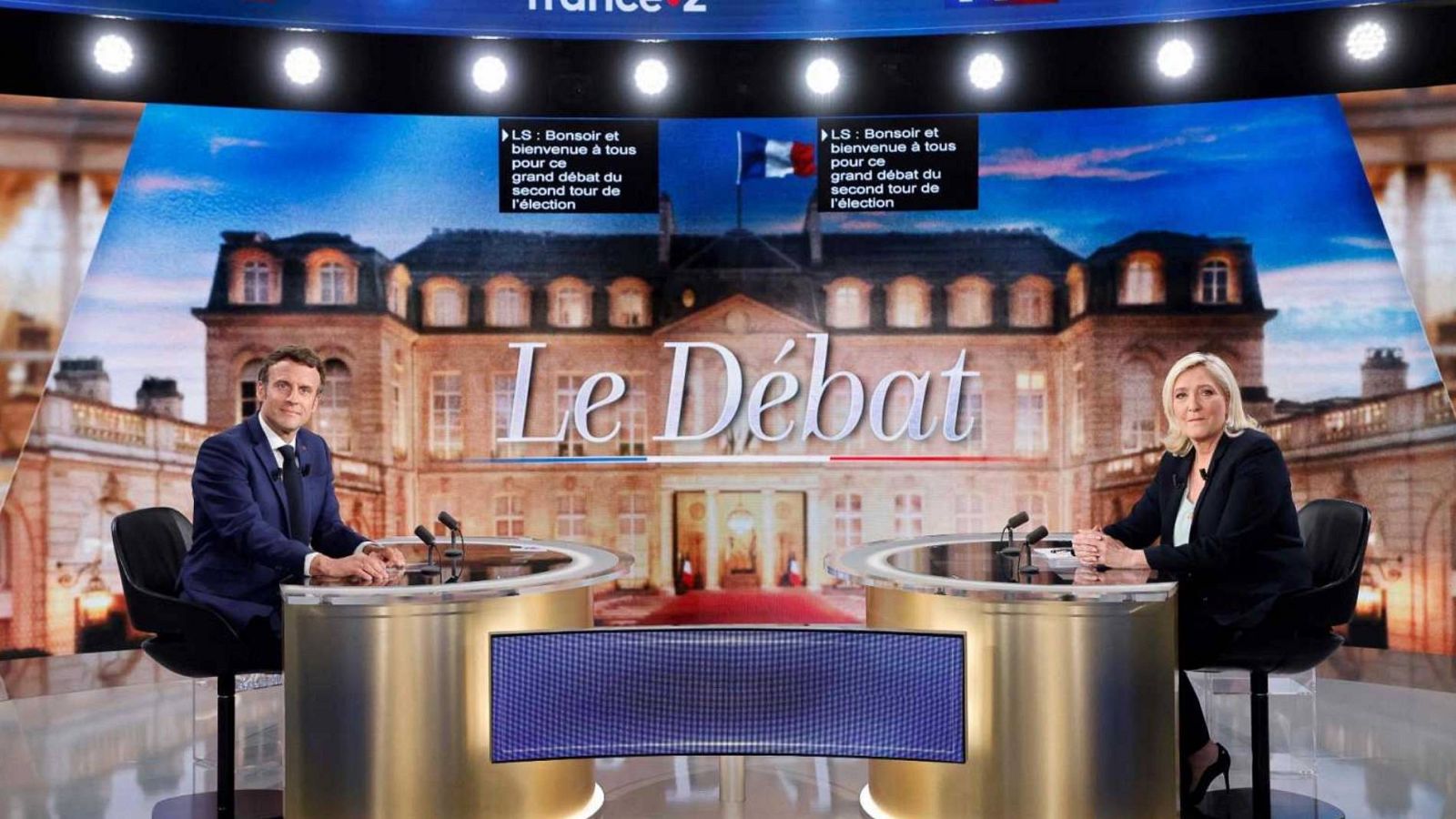 Macron y Le Pen cruzan acusaciones en el debate previo a la segunda vuelta