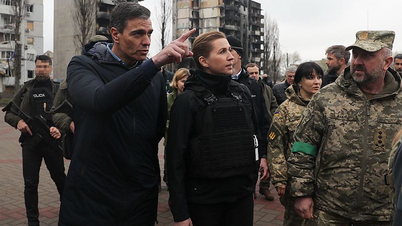 Sánchez visita Borodianka antes de reunirse con Zelenski en Kiev