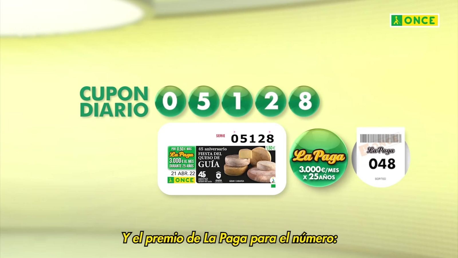 Sorteo ONCE - 21/04/22 - ver ahora
