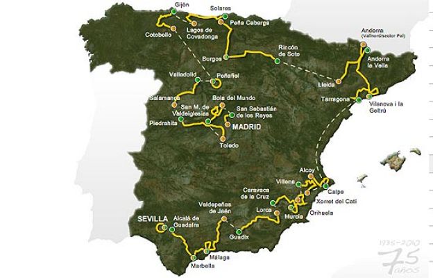 Vuelta ciclista a España - Recorrido de la Vuelta 2010