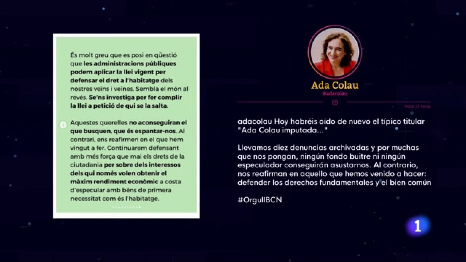 La majoria de regidors fan costat l'alcaldessa Ada Colau